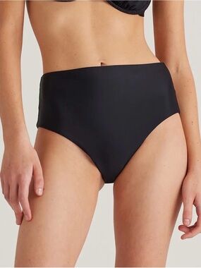 Quince Black High-Waist Bikini Bottoms